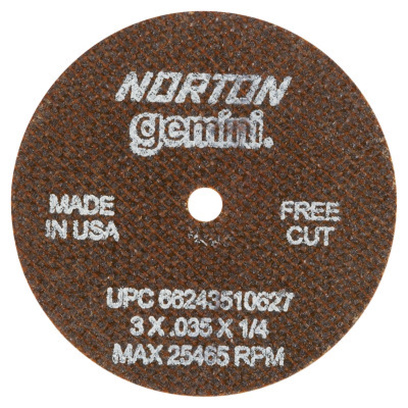 3"X.035"X1/4" GEMINI FASTCUT CUTOFF WHEE-ST GOBAIN-544-547-66243510627