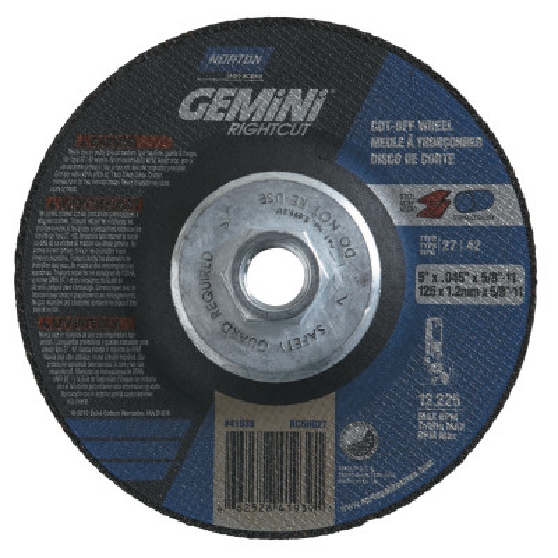 4-1/2X3/32X5/8-11 GEMINITYPE 27 DEPRESS. CTR. WH-ST GOBAIN-544-547-66252842027
