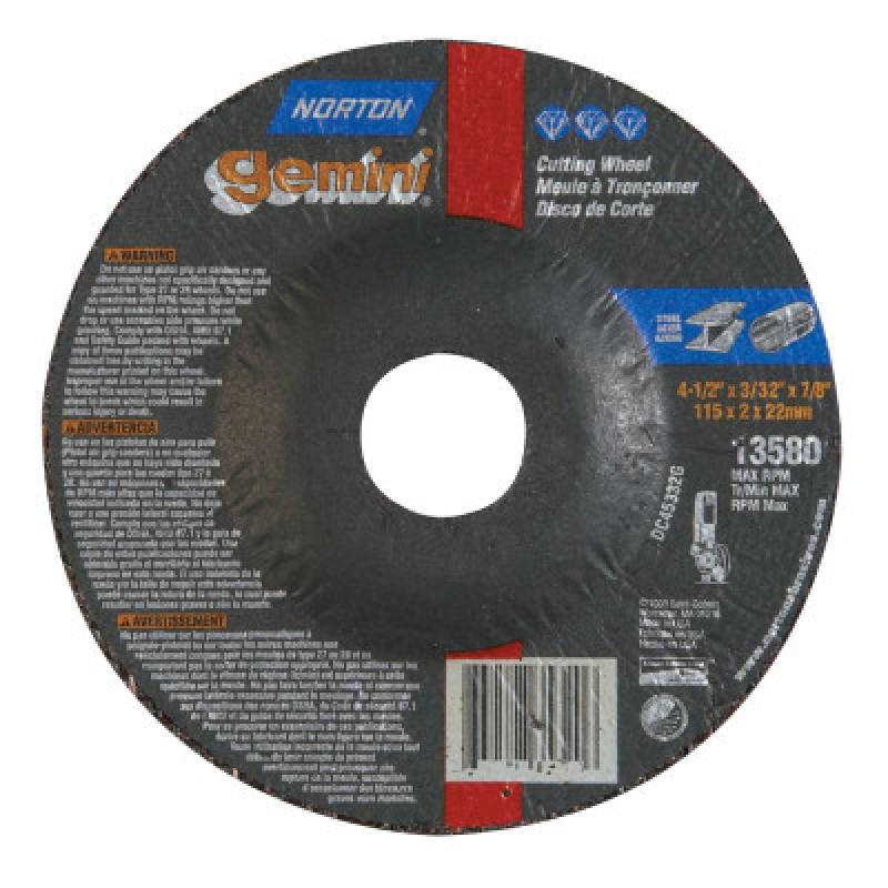 A30R-4-1/2"X3/32"X7/8"-T27 NOR-GEMINI-ST GOBAIN-544-547-66252841940