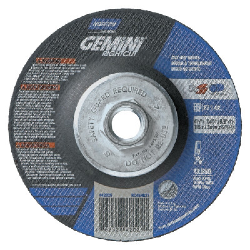 4-1/2" X .045" X 5/8-11TYPE 27 DEPR. CTR. WHEEL-ST GOBAIN-544-547-66252842025