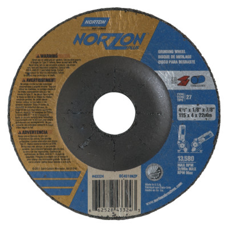 4-1/2"X1/8"X7/8" TAF LONG LIFE MINI TYPE 27 GRI-ST GOBAIN-544-547-66252843324