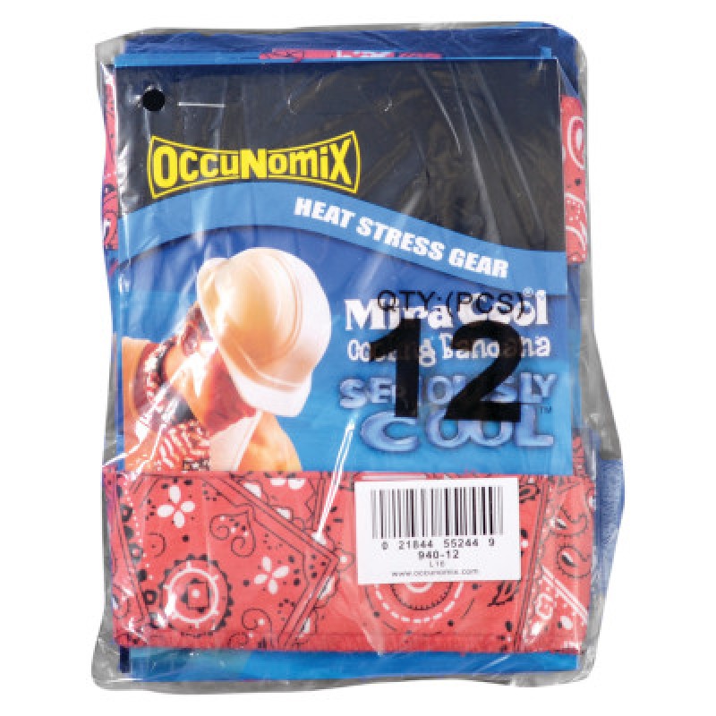 MIRACOOL BANDANA ASSORTED PK/12 EA-OCCUNOMIX-561-940-12