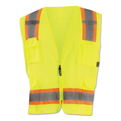 CLASS 2 MESH VEST  2 TONE  ZIP CLOSE  SM  YEL-OCCUNOMIX-561-ECO-ATRNSM-YS