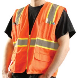 CLASS 2 SOLID VEST  2-TONE TAPE  OR  L-OCCUNOMIX-561-LUX-ATRANS-OL