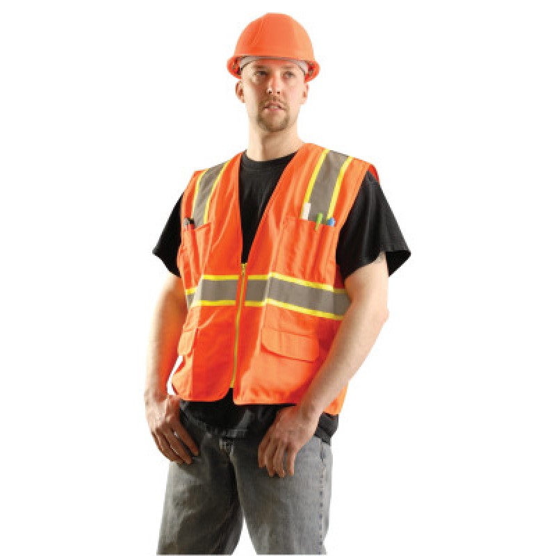 CLASS 2 SOLID VEST  2-TONE TAPE  OR  L-OCCUNOMIX-561-LUX-ATRANS-OL