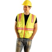 NON-ANSI VEST SOLID TRIPLETRIM ZIPPER OR M-OCCUNOMIX-561-LUX-XTRANS-OM