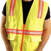 NON-ANSI VEST SOLID TRIPLETRIM ZIPPER OR 2X-OCCUNOMIX-561-LUX-XTRANS-O2X