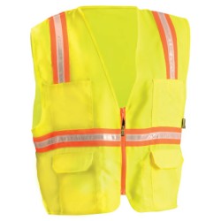 NON-ANSI VEST SOLID TRIPLETRIM ZIPPER YEL XL-OCCUNOMIX-561-LUX-XTRANS-YXL