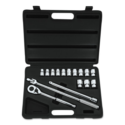 17 PC. 1/2" DR. METRIC SOCKET SET 6 POINT GLOBAL-STANLEY-PROTO *-576-85-956