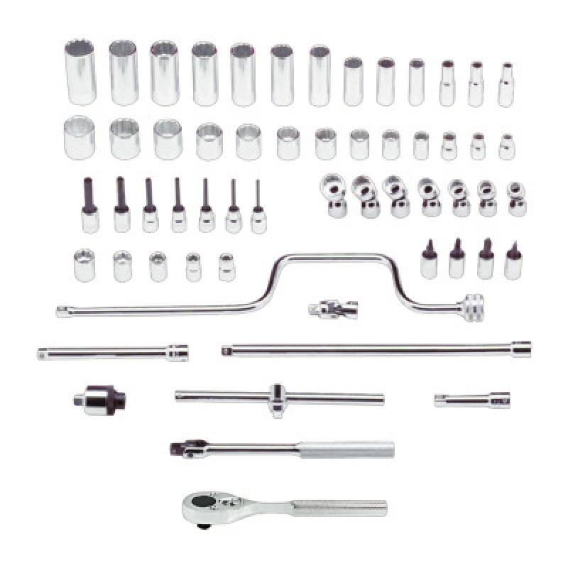 SET SKT 3/8 DR 57 PC 12-STANLEY-PROTO *-577-52142