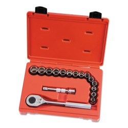 SET SKT 1/2 DR 16 PC 12METRIC-STANLEY-PROTO *-577-54208