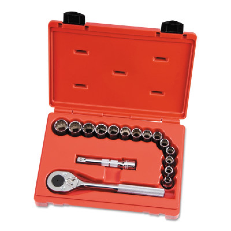 SET SKT 1/2 DR 16 PC 12METRIC-STANLEY-PROTO *-577-54208