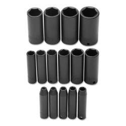 SET SKT IMPACT 3/8 DR 15-STANLEY-PROTO *-577-72116