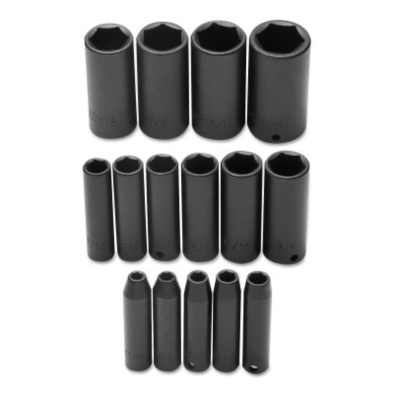 SET SKT IMPACT 3/8 DR 15-STANLEY-PROTO *-577-72116