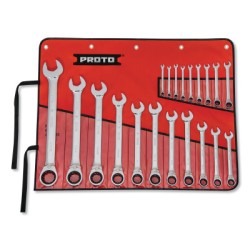 PROTO 20PC FULL POLISH COMB REV RAT WR ST 12 PT-STANLEY-PROTO *-577-SCVT-20S