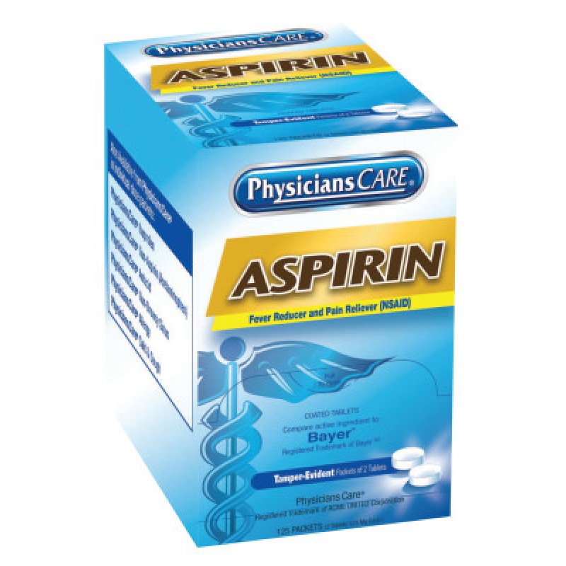 PHYSICIANSCARE ASPIRIN 125X2/BOX-ACME UNITED/PAC-579-54034