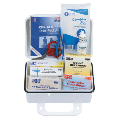 10 PERSON PLASTIC FIRST-AID KIT W/EYEWASH-ACME UNITED/PAC-579-6410