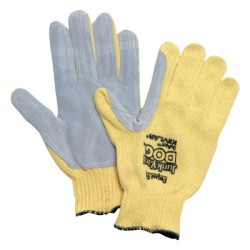 MENS 100% KEVLAR YELLOW/BROWN WRIST GLOVE-HONEYWELL-SPERI-582-KV18A-100