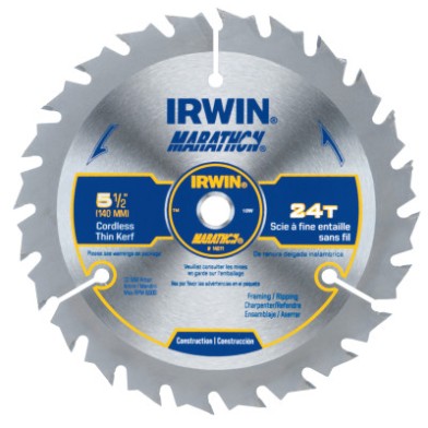 5-1/2" X 24T X UNIVERSAL5/8" CIRCULAR SAW BLADE-IRWIN INDUSTRIA-585-14011