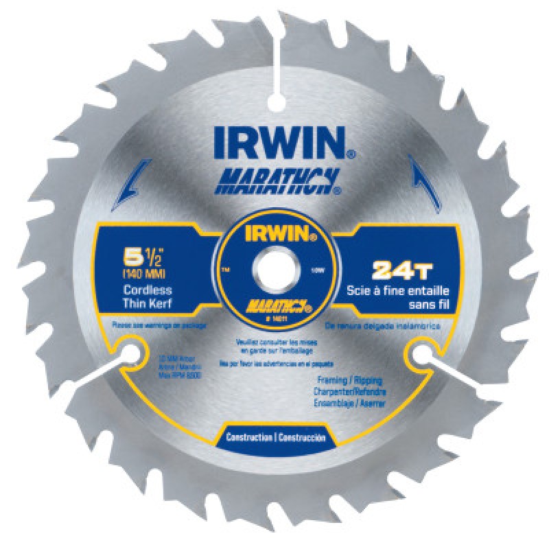 5-1/2" X 24T X UNIVERSAL5/8" CIRCULAR SAW BLADE-IRWIN INDUSTRIA-585-14011
