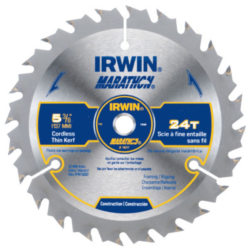 5-3/8IN X 24T FRAMING/RIPPING 10MM ARBOR - CARDE-IRWIN INDUSTRIA-585-14017