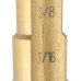 UNIBIT-2T 3/16"-1/2" STEP DRILL TIN-IRWIN INDUSTRIA-585-15102ZR