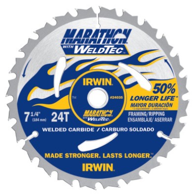 SAW BLD 7-1/4" 24T WELDTEC MARATHON-IRWIN INDUSTRIA-585-24035