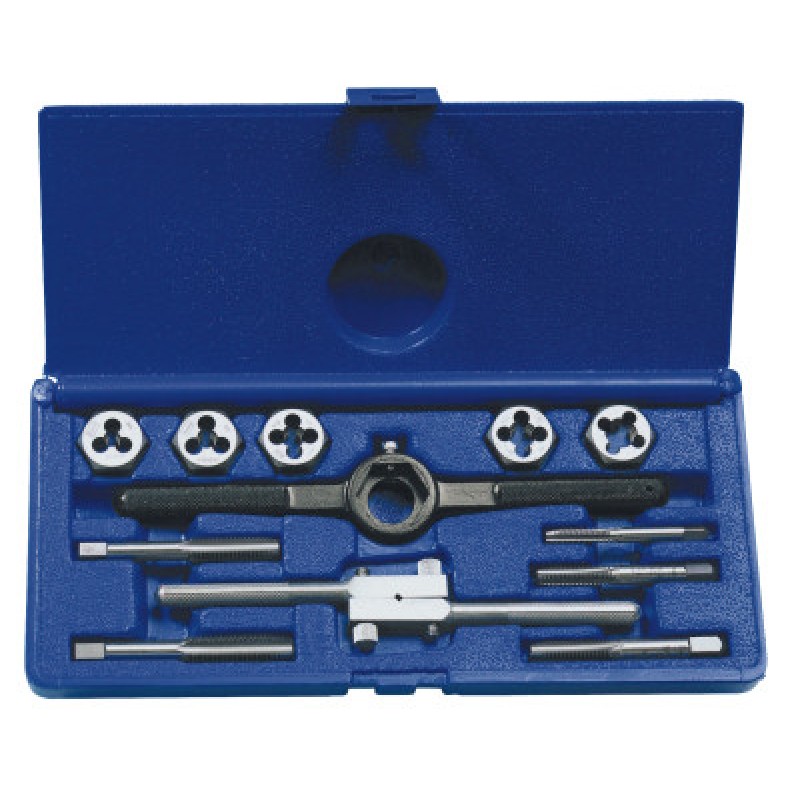 SET TAP&DIE 12PC NC1 HEXHANSO THRU 1/2" T-IRWIN INDUSTRIA-585-24612