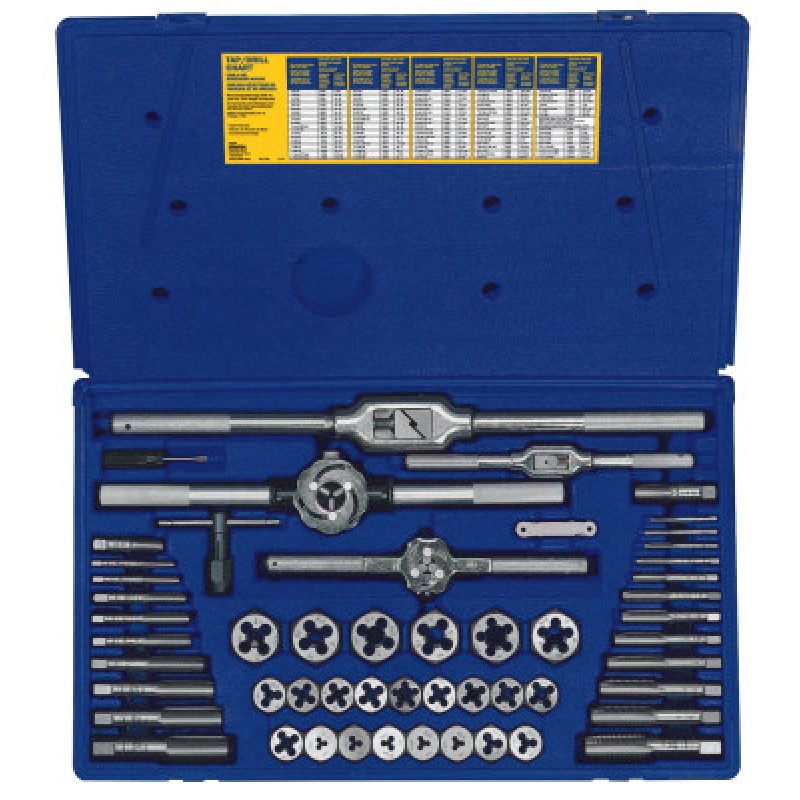 SET TAP&DIE 53PC METRICHANSON 1-1-7/16 HE-IRWIN INDUSTRIA-585-26394