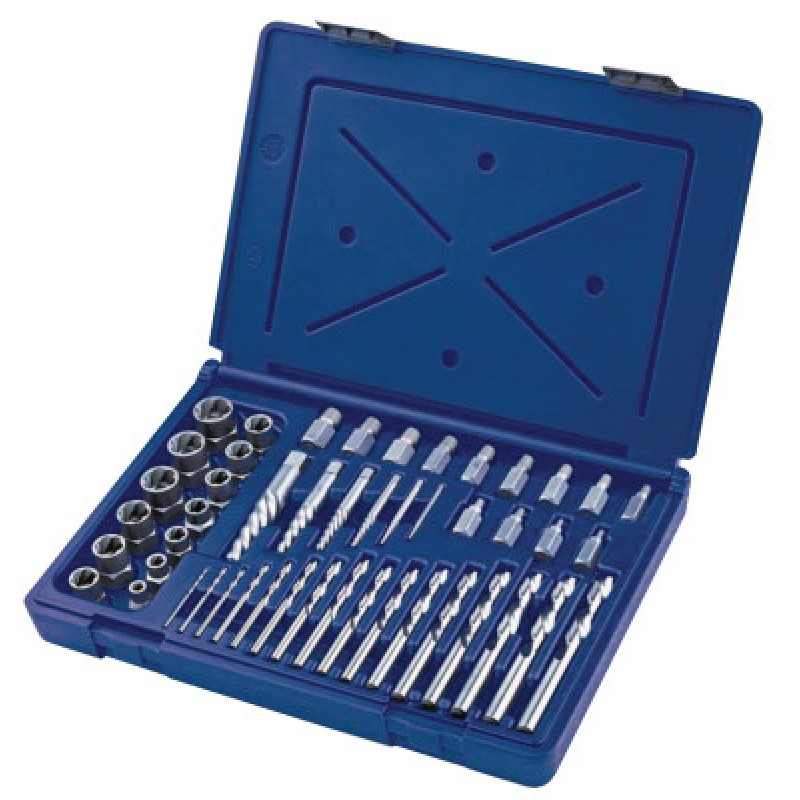 48PC SCREW EXTRACTOR/DRILL MASTER SET-IRWIN INDUSTRIA-585-3101010