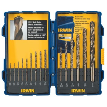 15 PIECE COBALT DRILL BIT SET-IRWIN INDUSTRIA-585-316015