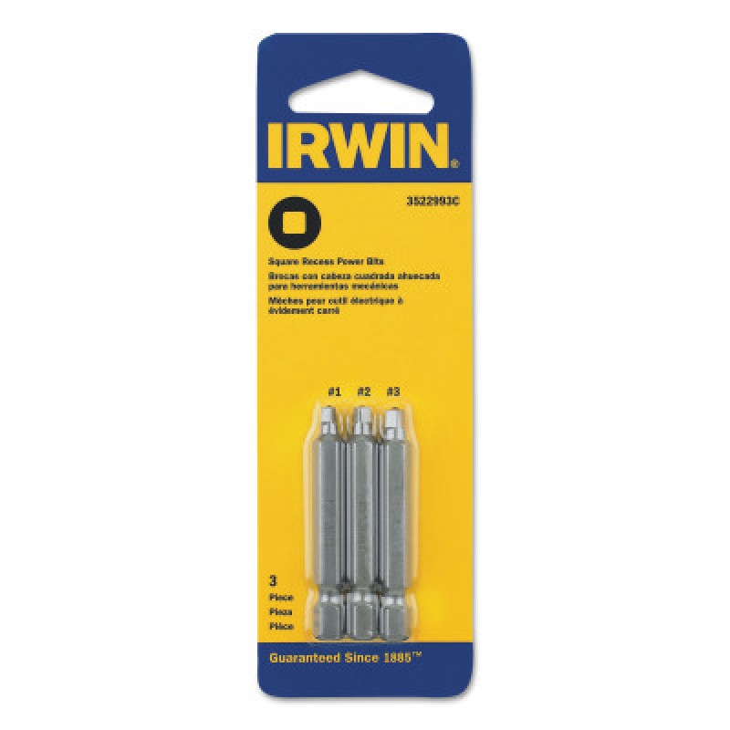 1 2 AND 3 SQ RECESSPOWERBITS 1-15/16IN 3 PC.-IRWIN INDUSTRIA-585-3522993C