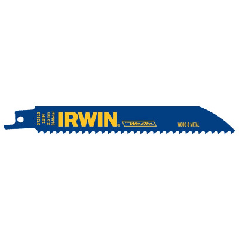 IRWIN 6" RECIPROCATING SAW BLADE 10 TPI-IRWIN INDUSTRIA-585-372610