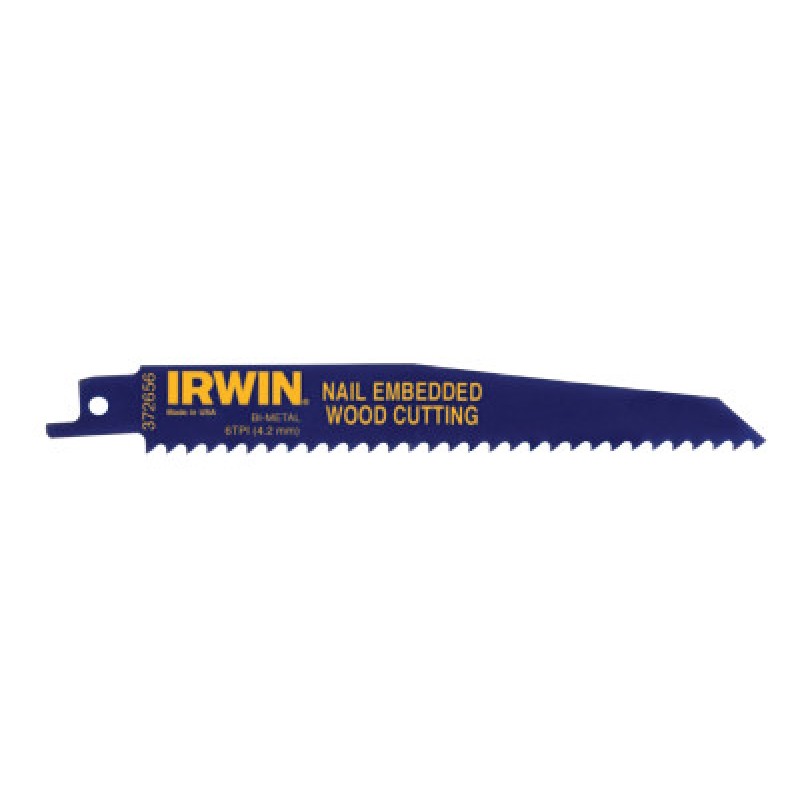 IRWIN 6" RECIPROCATING SAW BLADE 6 TPI-IRWIN INDUSTRIA-585-372656