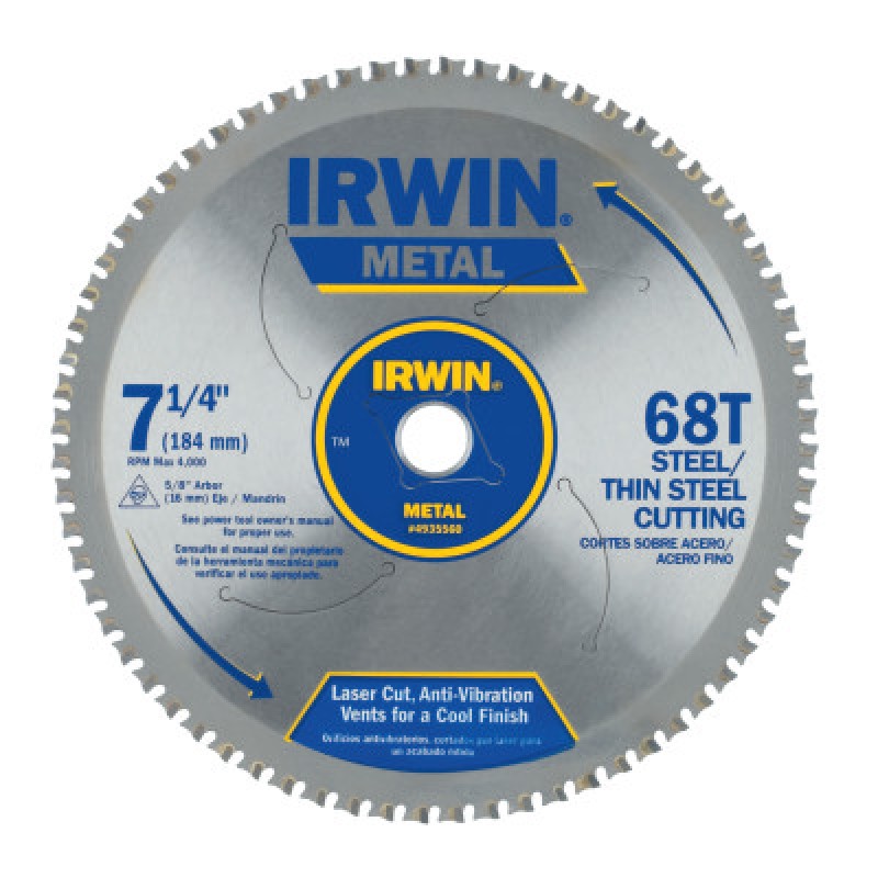 7 1/4" 68T MC - THIN STEEL-IRWIN INDUSTRIA-585-4935560