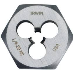 DIE 1/4-28NF1 HEX CARDED-IRWIN INDUSTRIA-585-9423