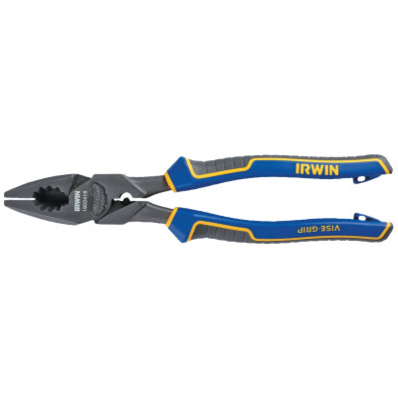 9.5IN HIGH LEVERAGE LINEMAN'S PLIERS W/FISH TAP-IRWIN INDUSTRIA-586-1902416