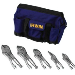 5PC LOCKING PLIER SET W/NYLON BAG-IRWIN INDUSTRIA-586-2077704