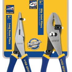2 PIECE PRO PLIER SET(6"LONG NOSE /6" SLIP JOINT-IRWIN INDUSTRIA-586-2078702