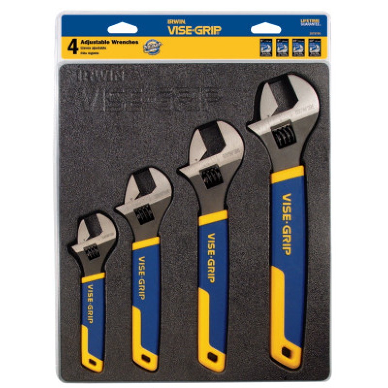 4 PIECE ADJUSTABLE WRENCH TRAY SET (6/8/10/12)-IRWIN INDUSTRIA-586-2078706