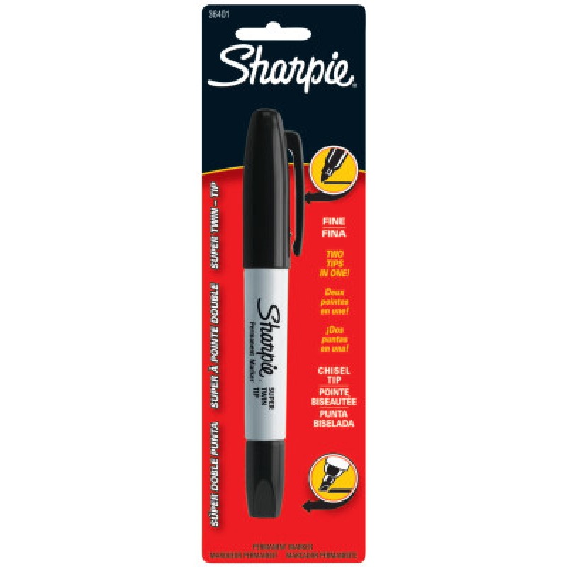 SUPER SHARPIE BLACK TWINTIP PERMANENT MARKER-SANFORD LP-652-36401PP