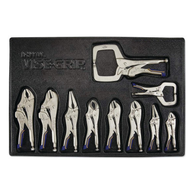 LCKING PLIERS 10PC FASTRELEASE TRAY SET-IRWIN INDUSTRIA-586-IRHT82596