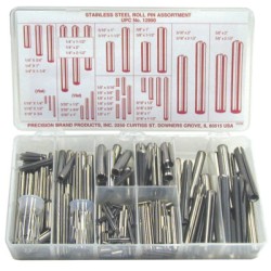 STAINLESS STEEL ROLL PINASSORTMENT - 300 PIECES-PRECISION *605-605-12990