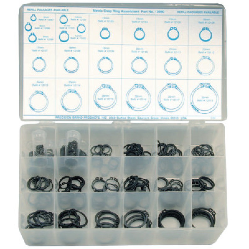 295PC. METRIC SNAP RINGASSORTMENT-PRECISION *605-605-13980