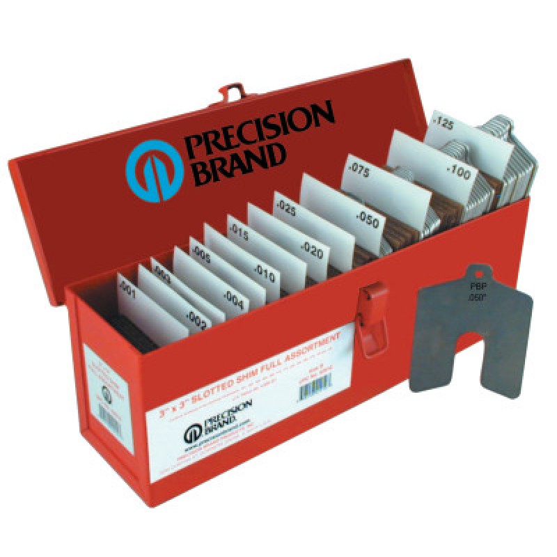 SIZE B 3X3 ASSORTED SLOTTED SHIMS-PRECISION *605-605-42910