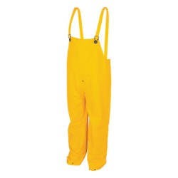 CLASSIC .35MM PVC/POLY BIB OVERALL W/FLY YELLOW-MCR SAFETY-611-200BPL