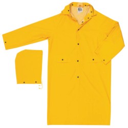 CLASSIC- .35MM- PVC/POLYESTER- 49" COAT- YELLOW-MCR SAFETY-611-200CX3