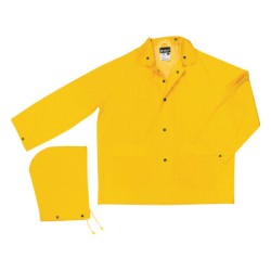 CLASSIC- .35MM- PVC/POLYESTER- JACKET- YELLOW-MCR SAFETY-611-200JL