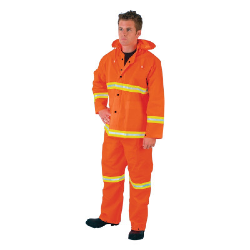 2XL LUMINATOR PVC/POLYESTER 3 PIECE RAINSUIT-MCR SAFETY-611-2013RX2