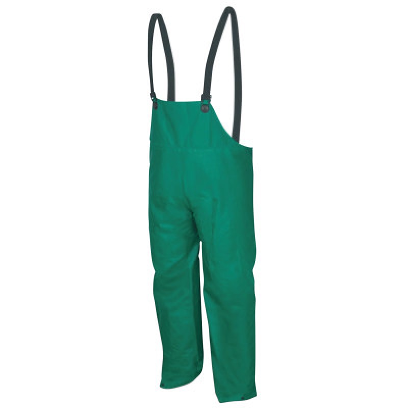 DOMINATOR .42MM PVC/NYLON BIB OVERALL NO FLY GRN-MCR SAFETY-611-388BFM